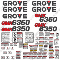 Fits GROVE GMK 6350 Decal Kit - All Terrain Crane