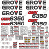 Image of Fits GROVE GMK 6350 Decal Kit - All Terrain Crane