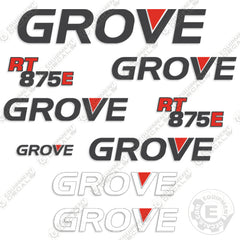 Fits GROVE RT875E CRANE DECAL KIT