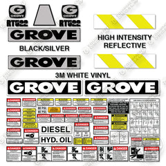 Fits Grove RT522 Decal Kit Crane