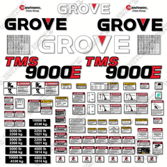 Fits Grove TMS9000E Decal Kit Crane