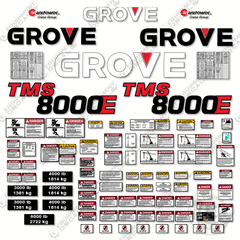 Fits Grove TMS8000E Decal Kit Crane