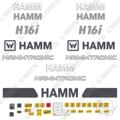 Fits HAMM H16i Decal Kit Vibratory Roller