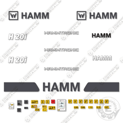 Fits HAMM H20i Decal Kit Soil Compactor Roller