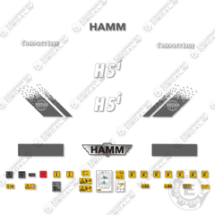 Fits HAMM H5i Decal Kit Vibratory Roller