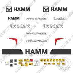 Fits HAMM HC120iC Decal Kit Soil Compactor Roller