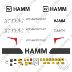 Fits HAMM HC130iC Decal Kit Soil Compactor Roller