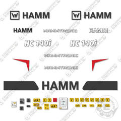 Fits HAMM HC140i Decal Kit Soil Compactor Roller