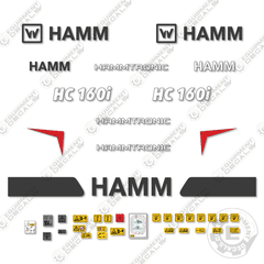 Fits HAMM HC160i Decal Kit Soil Compactor Roller