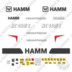 Fits HAMM HC160iC Decal Kit Soil Compactor Roller