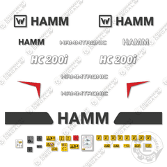 Fits HAMM HC200i Decal Kit Soil Compactor Roller