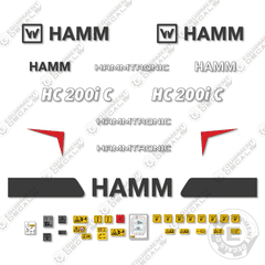 Fits HAMM HC200iC Decal Kit Soil Compactor Roller