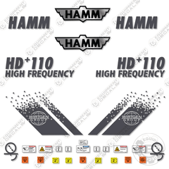 Fits HAMM HD+110 High Frequency Roller Decal Kit