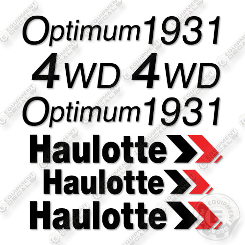 Haulotte 1931 Optimum Decal Kit Scissor Lift - Aftermarket Kit