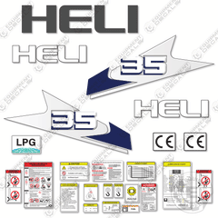 Fits Heli 35 Decal Kit Forklift