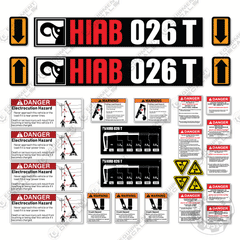 Fits Hiab 026T Decal Kit Crane