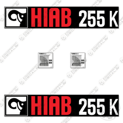 Fits Hiab 255K Decal Kit Crane
