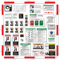 Fits Hiab Moffett M55 Decal Kit Forklift