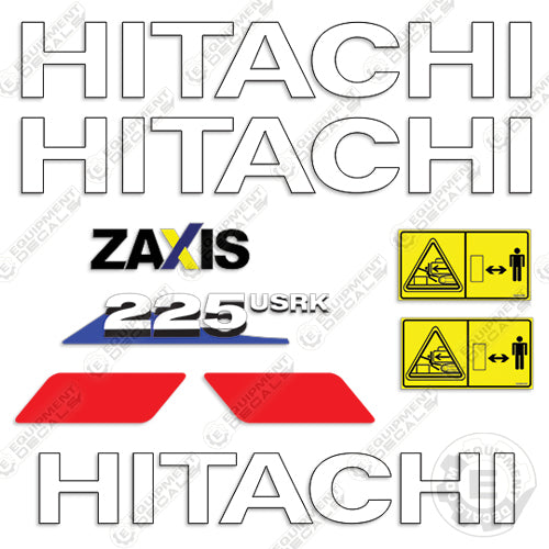 Hitachi 225USRK Decal Kit ZAxis Excavator Equipment Decals