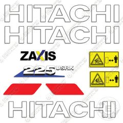 Hitachi 225USRK Decal Kit ZAxis Excavator Equipment Decals