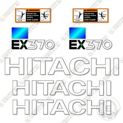 Fits Hitachi EX370 Decal Kit Excavator