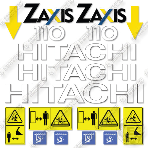 Hitachi ZX110-1 Decal Kit Excavator - Aftermarket Kit