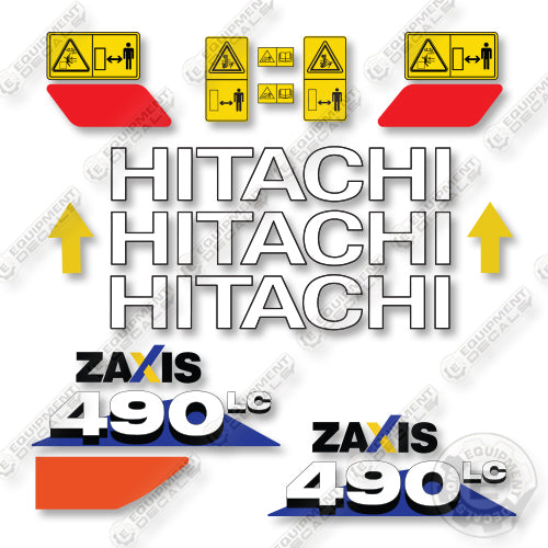 Hitachi ZX490LC-6 Decal Kit Crawler Excavator- Aftermarket Kit