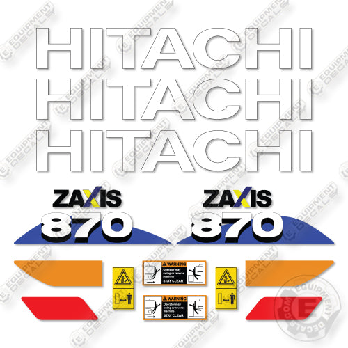 Hitachi ZX870-6 Decal Kit Excavator - Aftermarket Kit