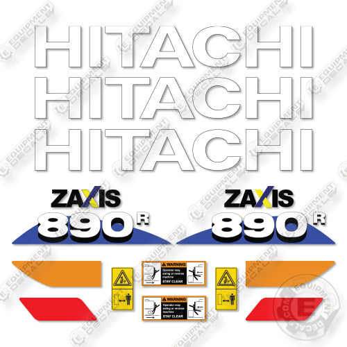 Hitachi ZX890R-6 Decal Kit Excavator - Aftermarket Kit