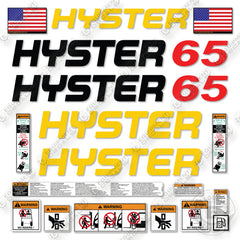 Hitachi S65XM Decal Kit Forklift - Aftermarket Kit