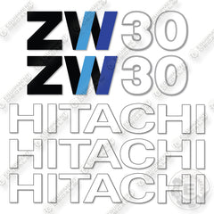 Fits Hitachi ZW30 Decal Kit Wheel Loader