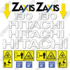 Image of Hitachi ZX130-1 Decal Kit Crawler Excavator - Aftermarket Kit