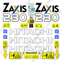 Fits Hitachi 230 Decal Kit Z-Axis Excavator
