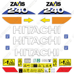 Fits Hitachi ZX240-6 Decal Kit Z-Axis Excavator