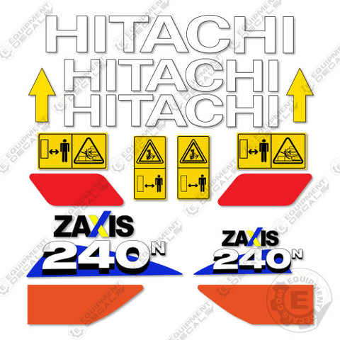 Fits Hitachi 240n Decal Kit Z-Axis Excavator