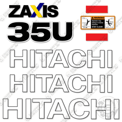 Fits Hitachi ZX35U-5N Decal Kit ZAxis Excavator
