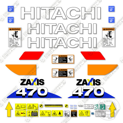 Fits Hitachi ZX470-6 Decal Kit Excavator – Equipment Decals