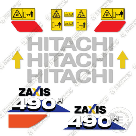 Fits Hitachi 490H Decal Kit Z-Axis Excavator