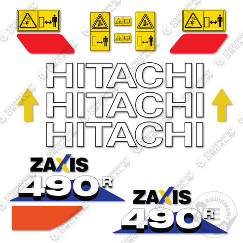 Fits Hitachi 490R-6 Decal Kit Z-Axis Excavator