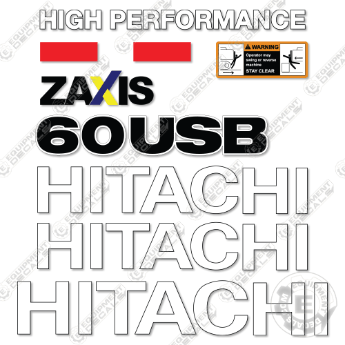 Fits Hitachi ZX60USB-5 Decal Kit ZAxis Excavator