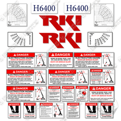 Fits RKI H6400 Decal Kit Crane Truck