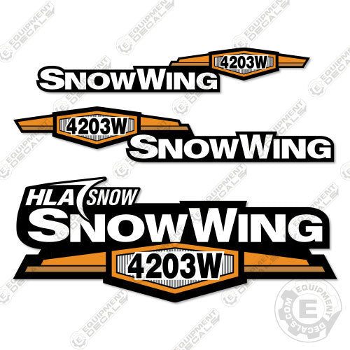 Fits HLA Snow Wing 4203W Decal Kit Plow