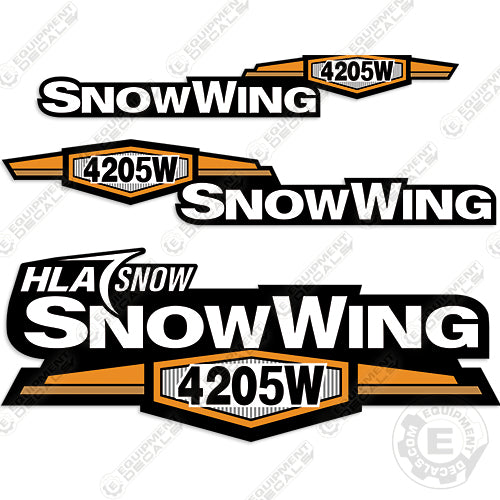 Fits HLA Snow Wing 4205W Decal Kit Plow – Equipment Decals