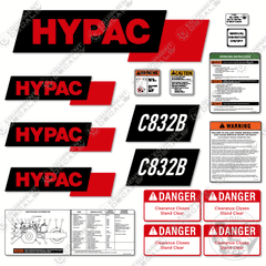 Fits Hypac C832B Decal Kit Roller