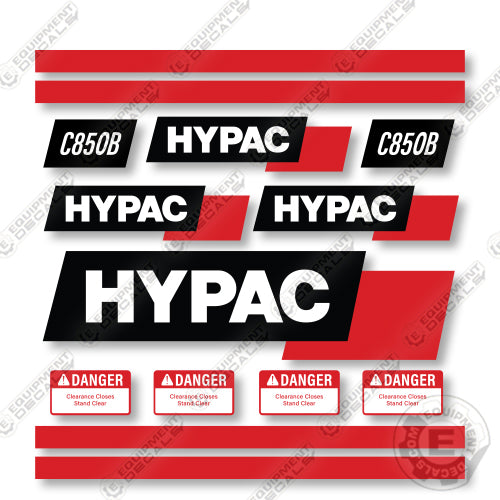 Hypac C850B Decal Kit Smooth Drum Vibratory Roller - Aftermarket Kit