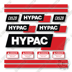 Hypac C852B Decal Kit Smooth Drum Vibratory Roller - Aftermarket Kit