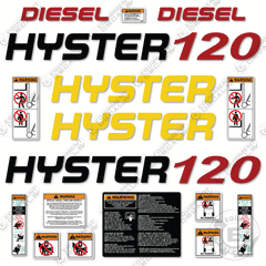 Fits Hyster 120 Decal Kit Forklift