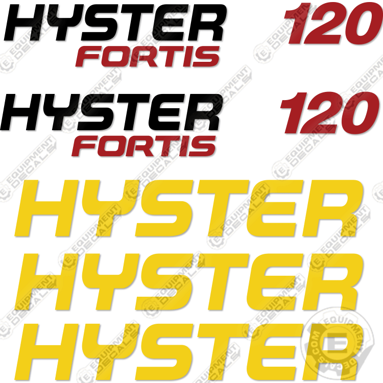 Fits Hyster S120FTS Decal Kit Forklift (NO WARNINGS)