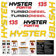 Fits Hyster 135 Fortis Decal Kit Forklift