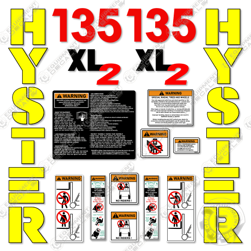 Fits Hyster 135 XL2 Decal Kit Forklift